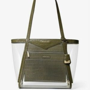 ❤️MICHAEL Michael Kors Whitney Clear Inset Tote